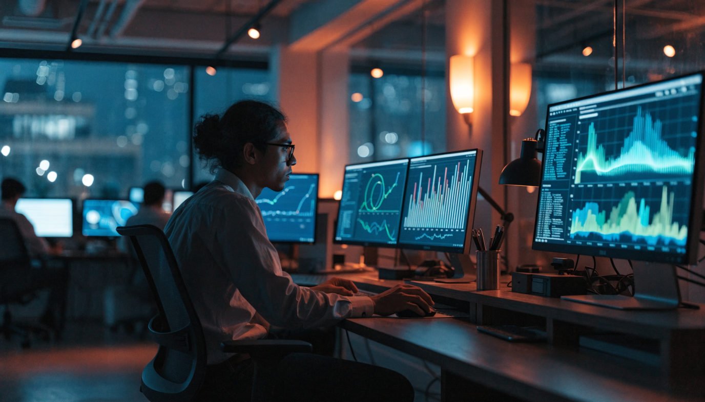 Analista SEO revisando el posicionamiento en buscadores